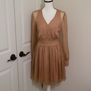 Halston Heritage silk v-neck dress